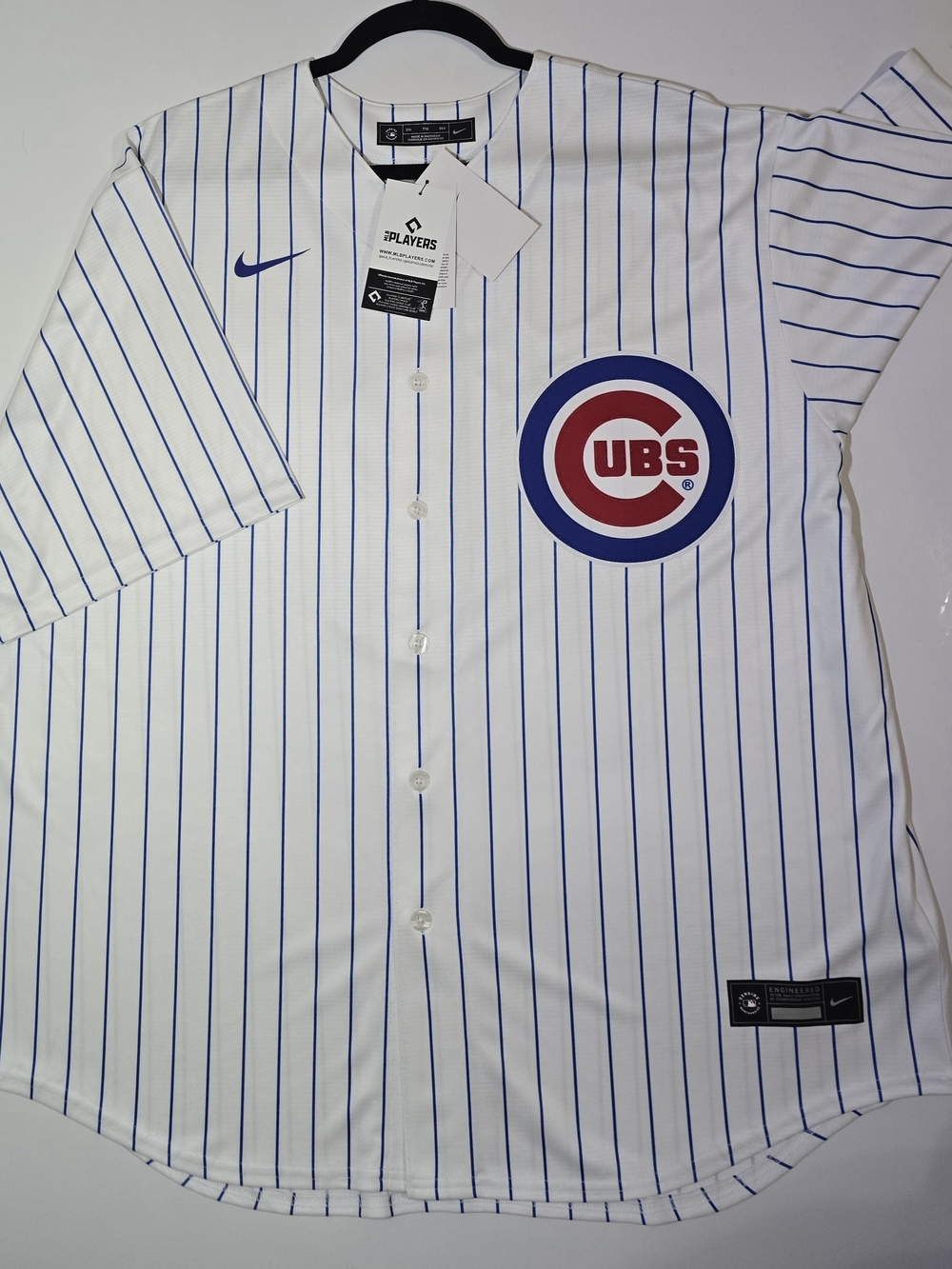 New NWT Men's XXL Chicago Cubs Nico Hoerner Nike White Home Replica Jersey